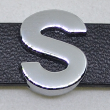 CHROM-Schiebebuchstabe "S" 14mm